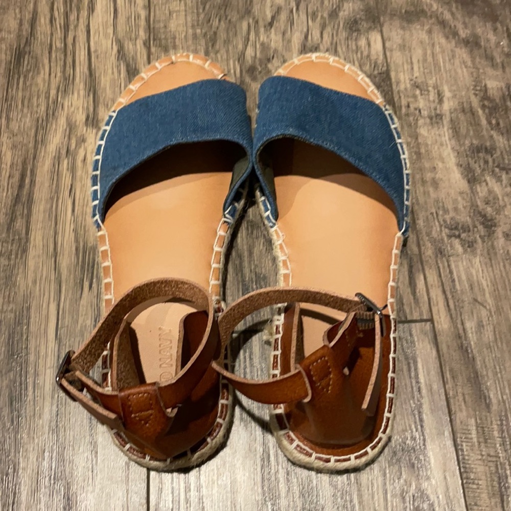 Old Navy denim ankle strap sandals